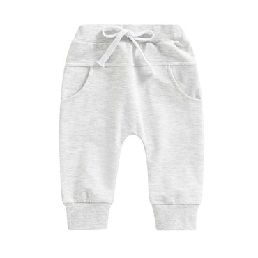Solid Pockets Baby Pants White 3-6 M