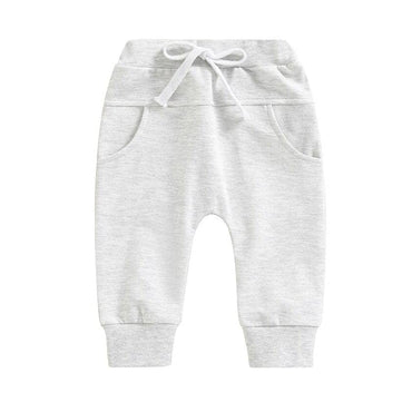 Solid Pockets Baby Pants White 3-6 M