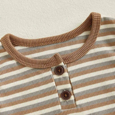 Sleeveless Striped Baby Romper