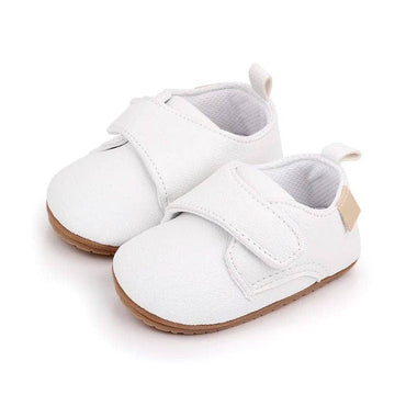 Classic Solid Velcro Baby Shoes White 1