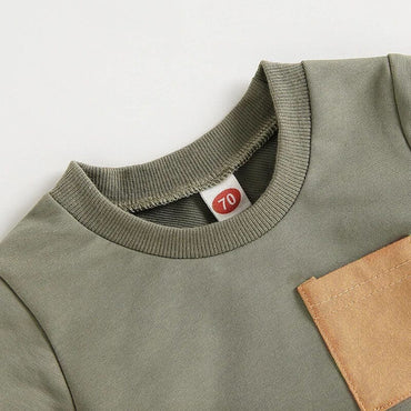 Short Sleeve Striped Shorts Toddler Set