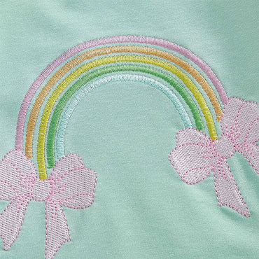 Long Sleeve Rainbow Bows Baby Set