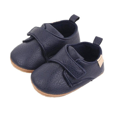 Classic Solid Velcro Baby Shoes Blue 1