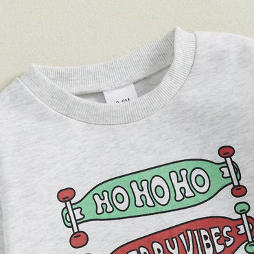 Long Sleeve Merry Vibes Baby Set