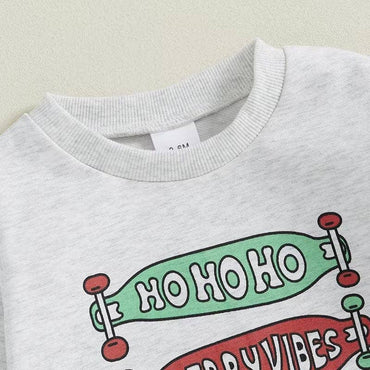 Long Sleeve Merry Vibes Baby Set