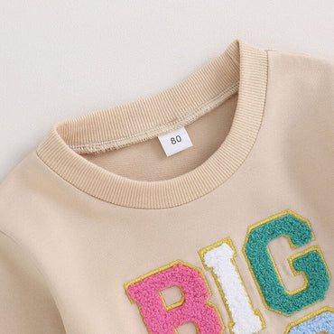 Big Sis Beige Toddler Sweatshirt