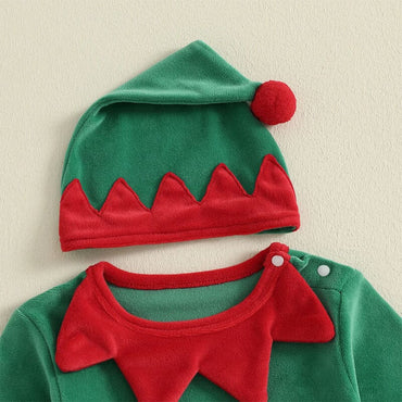 Long Sleeve Christmas Elf Baby Costume
