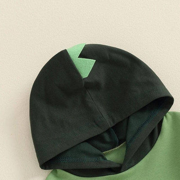 Long Sleeve Dino Hooded Toddler Set