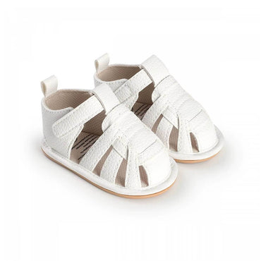 Solid Closed Toe Baby Sandals White 1