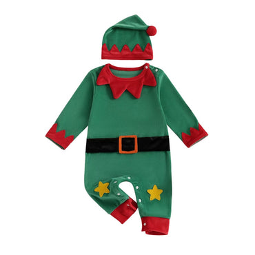 Long Sleeve Christmas Elf Baby Costume
