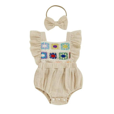 Fly Sleeve Boho Baby Romper