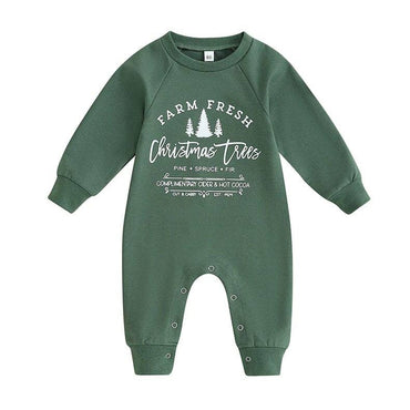 Christmas Trees Baby Jumpsuit Green 0-3 M