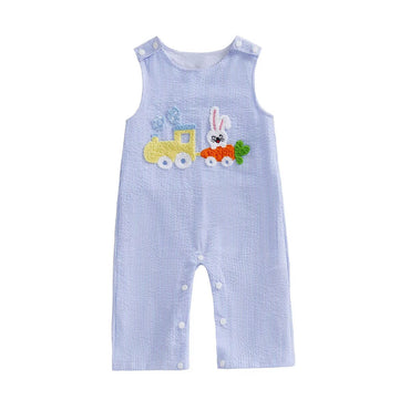 Sleeveless Bunny Train Baby Jumpsuit Jumpsuit The Trendy Toddlers