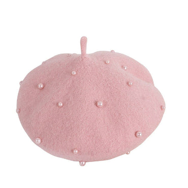 Solid Toddler Pearl Hat Pink