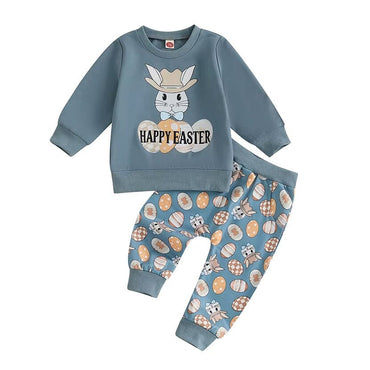 Long Sleeve Happy Easter Baby Set