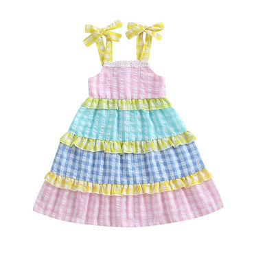 Sleeveless Plaid Toddler Dress