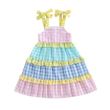 Sleeveless Plaid Toddler Dress