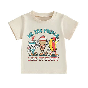 Party People Toddler Tee Beige 2T