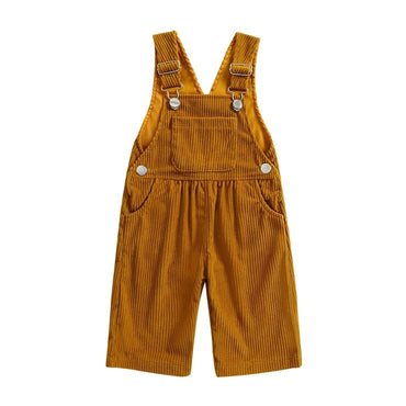 Solid Suspender Baby Jumpsuit Brown 3-6 M