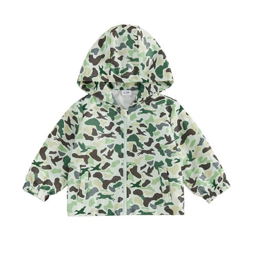 Little Hunter Zipper Toddler Jacket Jacket The Trendy Toddlers Green 9-12 M