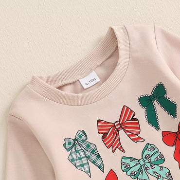 Christmas Pants Flared Pants Baby Set