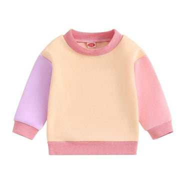 Color Block Baby Sweatshirt Orange 3-6 M