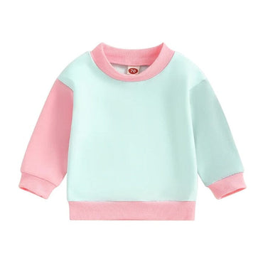 Color Block Baby Sweatshirt Green 3-6 M