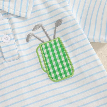 Striped Collar Golf Toddler Tee