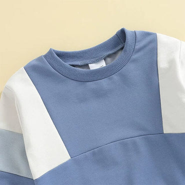 Long Sleeve Color Block Toddler Set