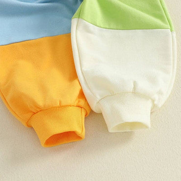 Color Block Hooded Pocket Toddler Set