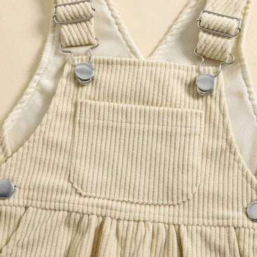 Solid Suspender Baby Jumpsuit