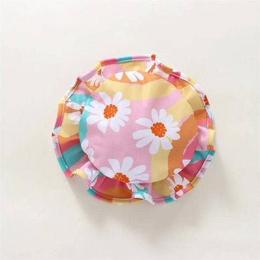 Long Sleeve Daisy Rainbow Toddler Swimsuit