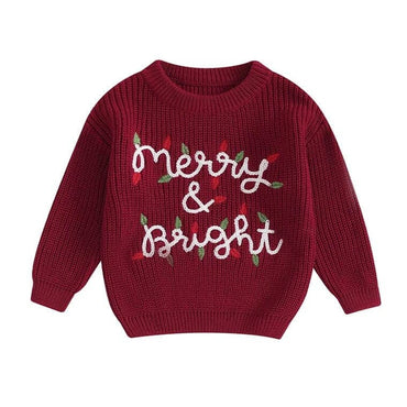 Merry Bright Christmas Baby Sweater Red 0-3 M United States