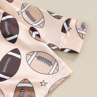 Long Sleeve Football Toddler Pajama Set