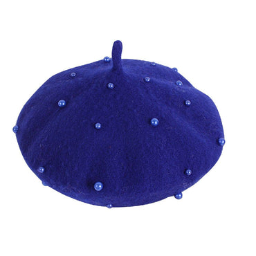 Solid Toddler Pearl Hat Blue