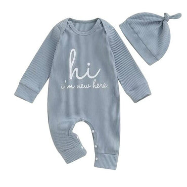 Long Sleeve Newcomer Baby Jumpsuit Blue 0-3 M