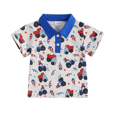 4th of July Trucks Toddler Shirt