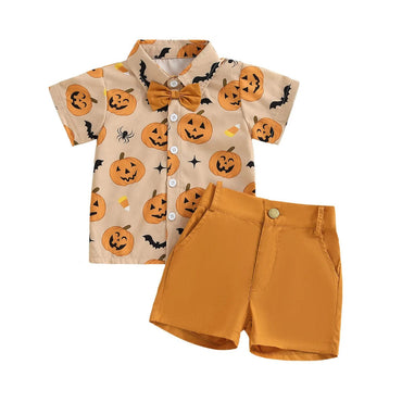 Short Sleeve Halloween Shirt Toddler Set