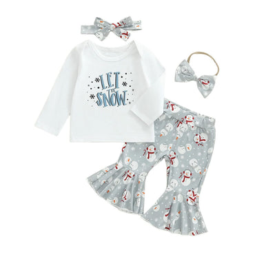 Long Sleeve Let It Snow Flared Baby Set