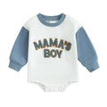 Long Sleeve Mama's Boy Baby Bodysuit Blue 0-3 M 