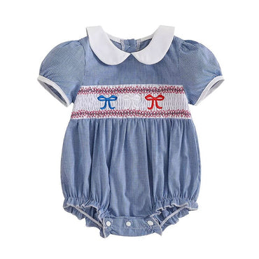 Vintage 4th of July Baby Romper Blue 0-3 M