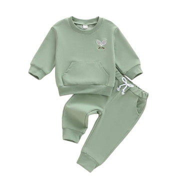 Long Sleeve Solid Tennis Toddler Set