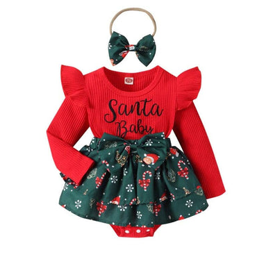 Long Sleeve Santa Baby Romper