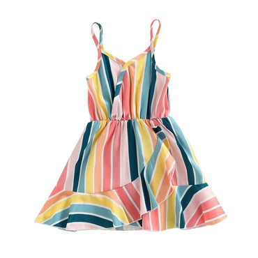 Colorful Striped Toddler Dress