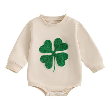 Long Sleeve Shamrock Baby Bodysuit