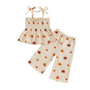 Tie Straps Halloween Toddler Set