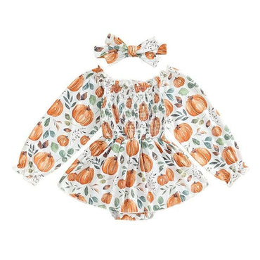 Pumpkin Patch Princess Baby Romper