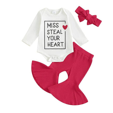 Miss Steal Your Heart Flared Pants Baby Set