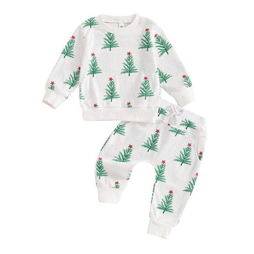 Christmas Tree Waffle Toddler Set