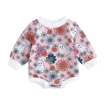 Floral Ghost Baby Bodysuit
